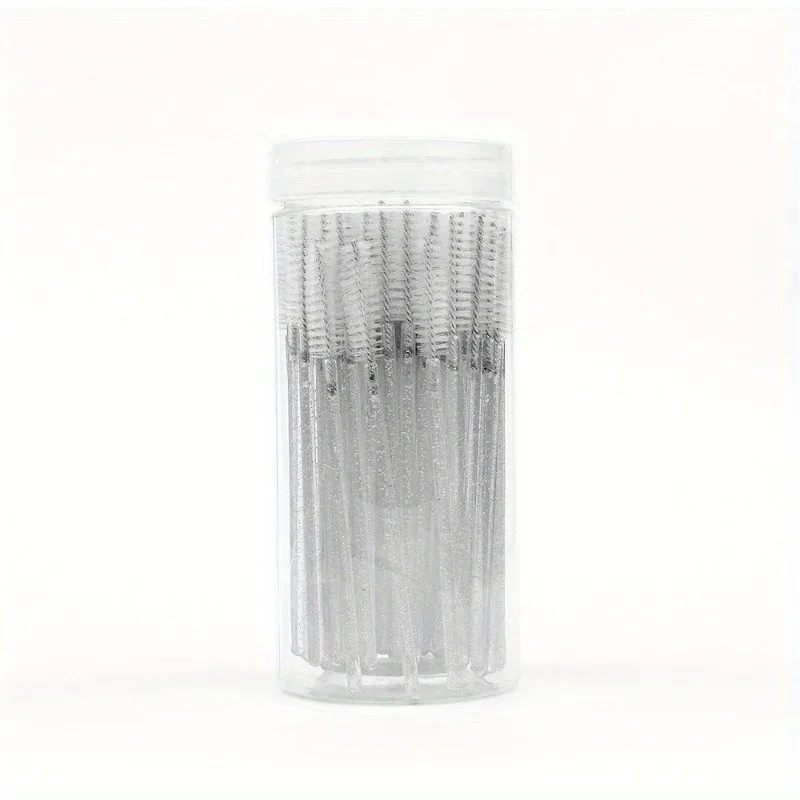 50pcs Disposable Mascara Wand Eyelash Brush Crystal Eyebrow Shaper Brush For Eyelash Extension Makeup Brushes Applicators