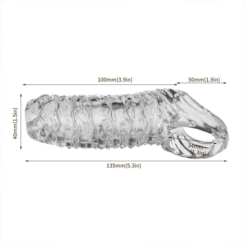Reusable Penis Enlargement Sex Toys For Men Cock Ring Stretcher Extender Sleeve Condoms Goods Adults Products Erotic Couple Tool