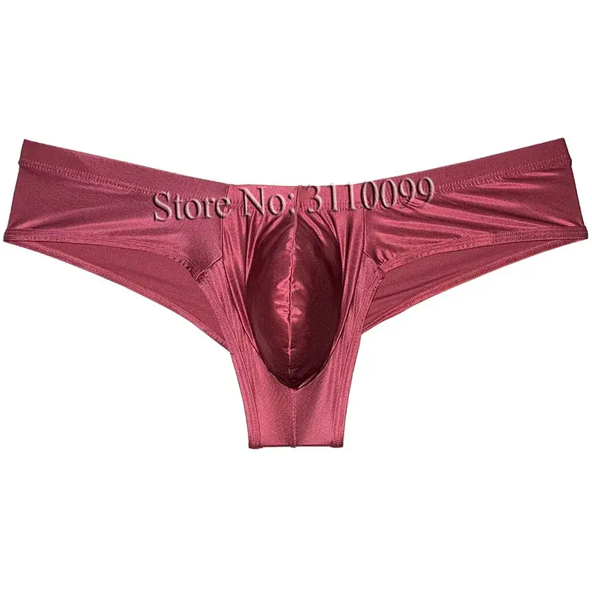 Cuecas boxer masculinas de seda brilhante mini biquíni melhoram bolsa boxers de biquíni — image 7