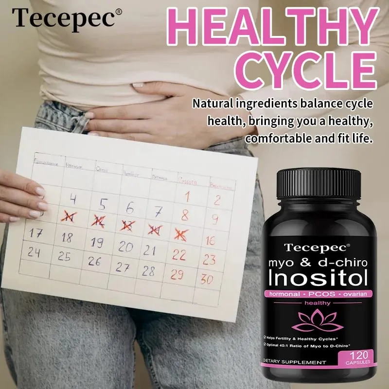Suplemento Myo Inositol e D-Chiro Inositol 2050 Mg - Suporta o metabolismo da gordura e mantém a função ovariana e hepática saudável