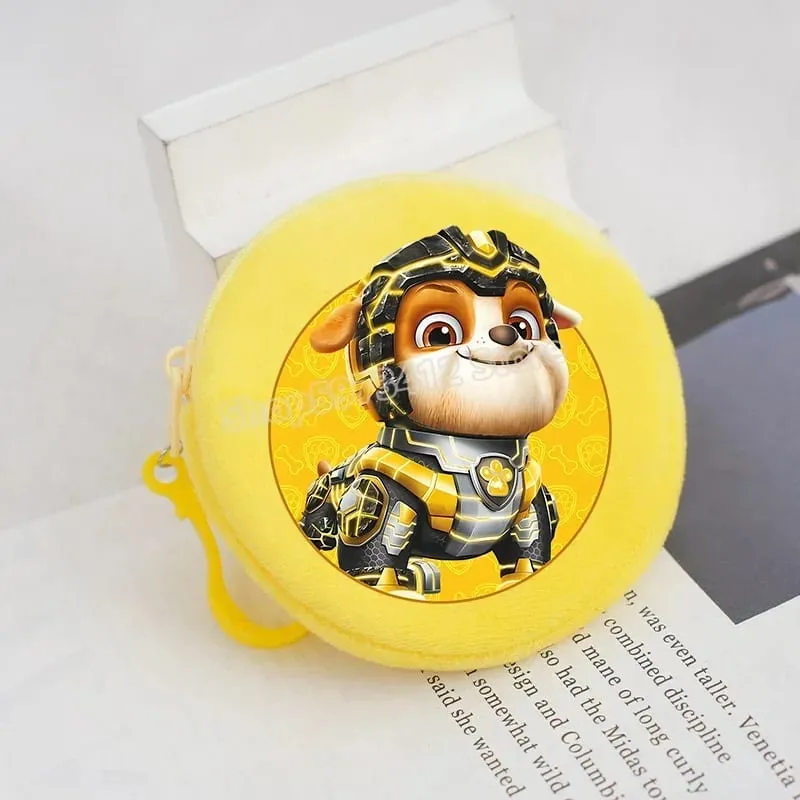 Paw Patrols Round Wallet Cute Keychain Bag Printing Coin Zipper Purse Anime Small Change Bags Convenient Mini Storage Pouch Gift