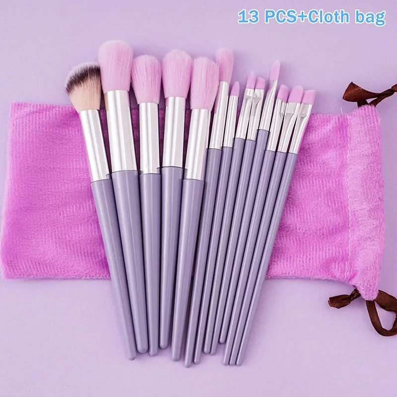 8/13PcsMakeup Brush Set Fluffy Professiona Cosmetic Foundation Powder Eyeshadow Kabuki Make Up Brush Beauty Tool Makeup.