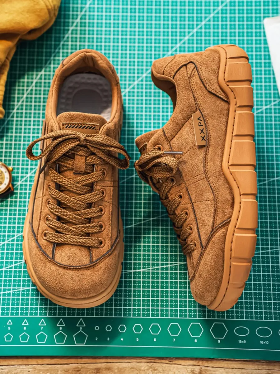 Men's Shoes Autumn New Retro Casual Sports Sneakers Non-Slip Soft Sole Wide-Toe Trendy Shoes