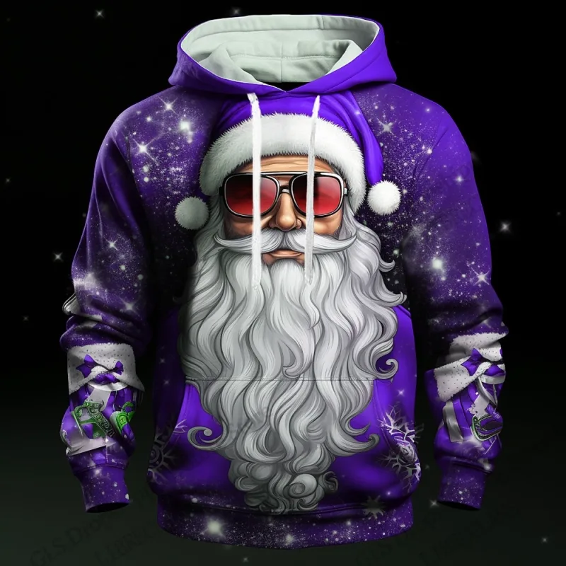 Christmas Mens Santa Claus 3d Print Hoodies Men Women Fashion Sports Outdoor Hoodie Sweatshit Unisex Coat Men Clothing Oversized