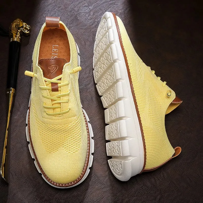 Men's Casual Dress Shoes Fashion Walking Sneakers Mesh Business Oxfords Work Lightweight Soft Sole