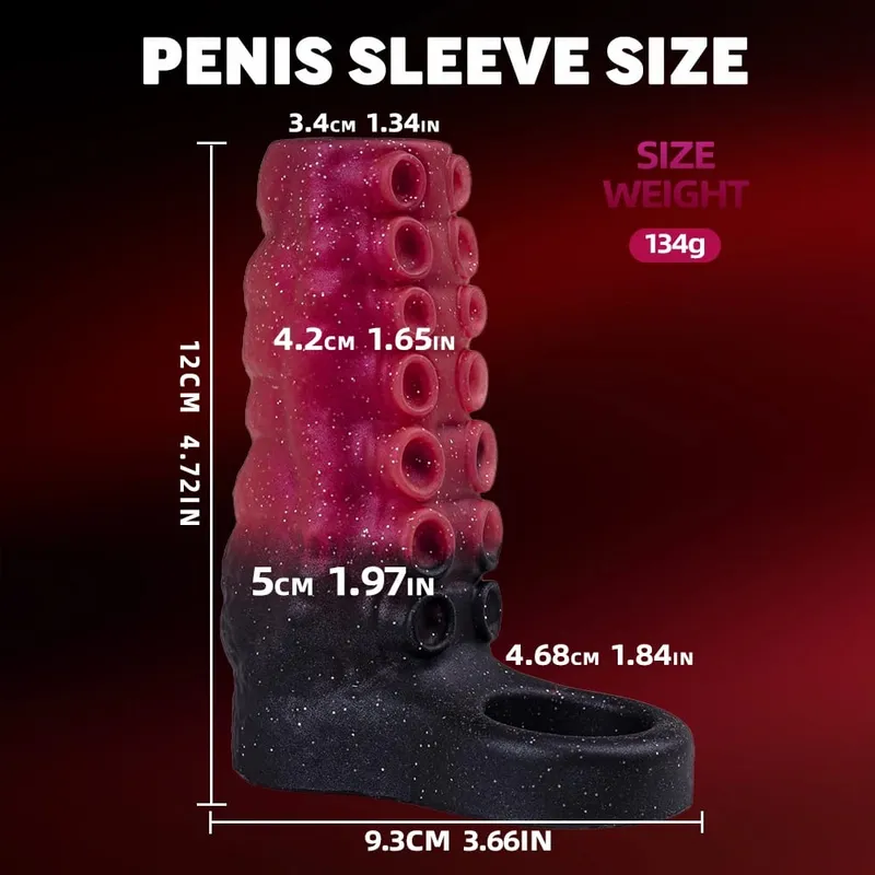 Enlarged and Thicken Cock Sleeve Lock Sperm Penis Ring Adult Men Sex Toy Soft Silicone Dick Sleeve Enlargement Male 18+ Sexy Toy