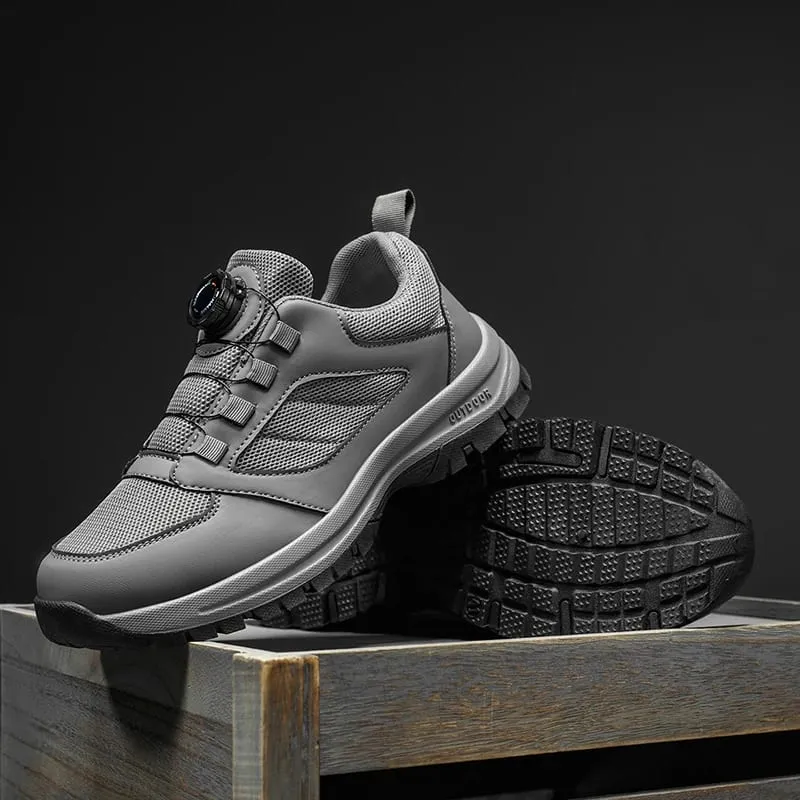 Season Hiking Shoes - No-Tie Rotating Buckle Closure Lightweight Trekking Boots with Cushioned EVA Insole & Arch Support
