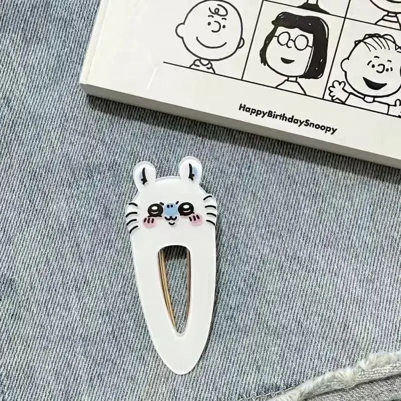 New jiyi jiyi Acrylic Hairpin Xiaoba Usachijiyi Flying Squirrel Chestnut Head Cute Cartoon Duckbill Clip Student Girl