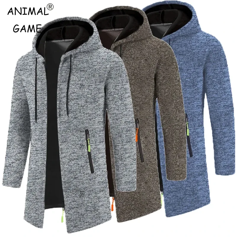 Sweatwear Herren Hoodies Langarm Sweatshirts für Männer Reißverschluss Kapuze Herren Oversize Winter Top Jacke Mantel Schwarzer Pullover
