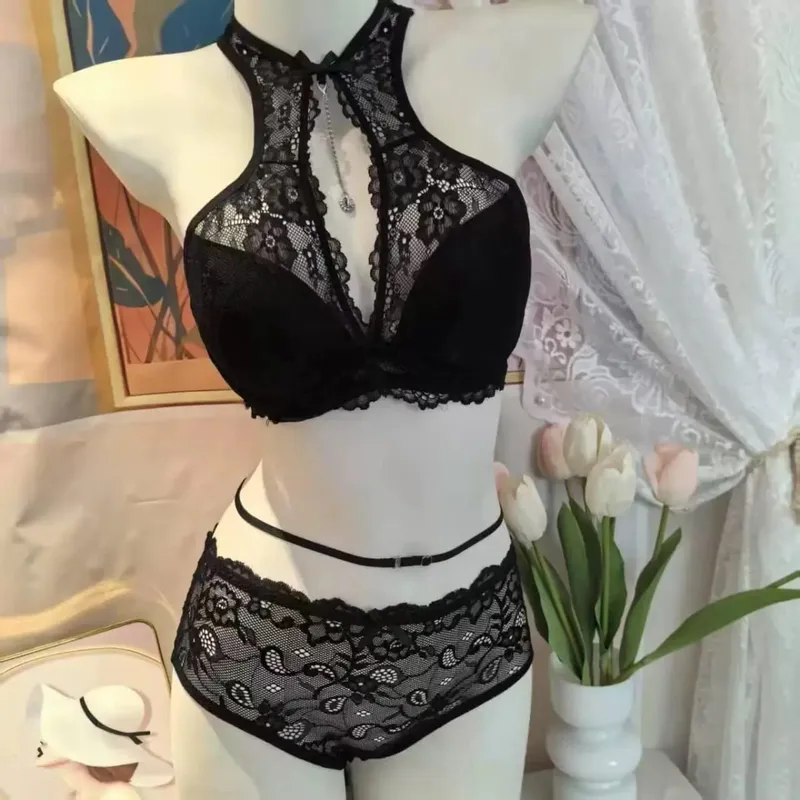 Lencería francesa elegante para mujer, Bralette de encaje inalámbrico con busto pequeño, efecto Push Up, sin aros, tirantes finos, comodidad para el día a día