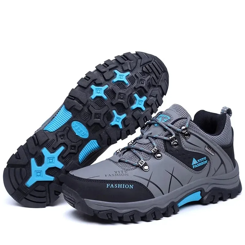 Nieuwe Mannen Sport Wandelschoenen 2024 Mannen Anti Slip Training Schoenen Leer Outdoor Mannen Oversized Herfst Wandelen Jogging schoenen