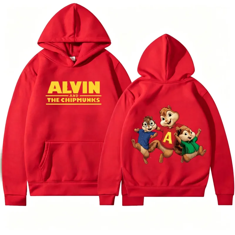Alvin and The Chipmunks 2026 Fashion Unisex Casual Sportswear Men's Hoody Alvin Chipmunk Halloween Costume Women's Pullover Tops
