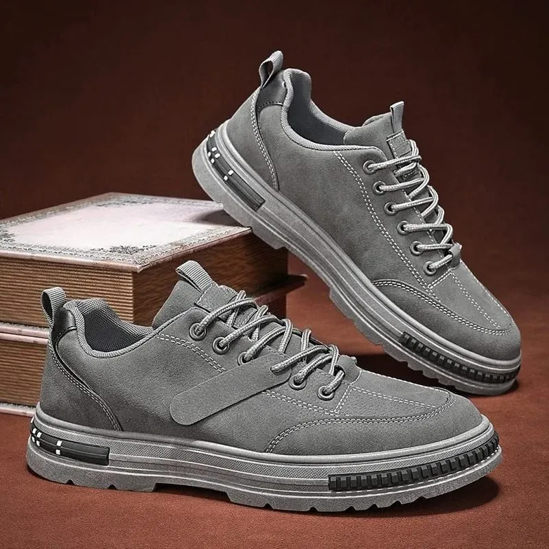 Men's Vulcanized Shoes Winter Casual Sneakers Comfortable Work Shoes for Men Breathable Soft Sole Safety Shoes Men Work Footwear