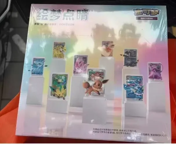 In Stock Original Pokemon Dream Painting Collection 151 Figure Set Vol.3 Booster Pack PTCG Eevee Figurine Sylveon Icons Box Gift