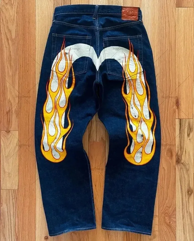 Black Men Straight Leg Jeans Yellow Stitching Loose Slim Fit Trousers 3D Dice Print Artistic Design Unique Trending 2025 New