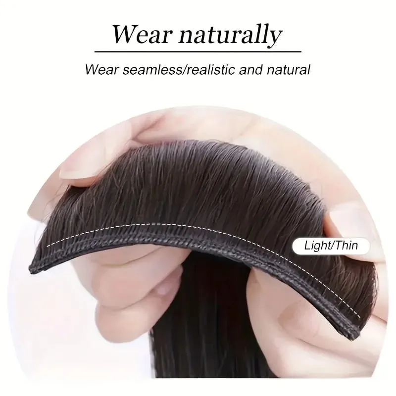 Synthetic women's hair cutting set 3pcs-natural wavy hair extension invisible BB clip fixed to women's hair heat-resistant wig