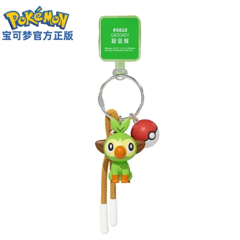 Originální Pokémon Scorbunny Keychain Grookey Riolu Sobble Wobbuffet Cubone Anime Akční figurka Hračka Klíčenka Přívěsek s vůní Dárek