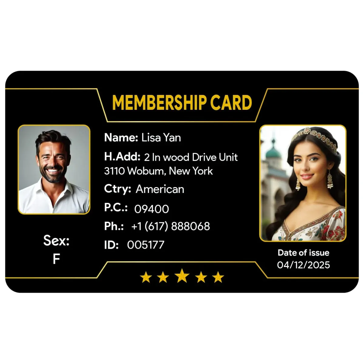 Custom 1 PCS Fan Club Membership Card PVC Plastic VIP Loyalty Card for Influencers Supporters