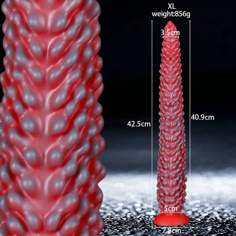Huge Long Buttplug Monster Tentacle Silicone Anal Plug Dildo with Strong Suction Cup Clitoris Vagina Stimulation Adult Sex Toys