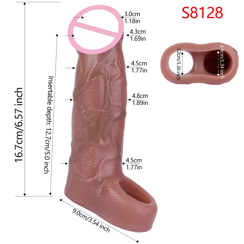 Đóng Đầu Thực Tế Dương Vật Tay Đồ Chơi Tình Dục Cho Nam Trì Hoãn Xuất Tinh Dick Mở Rộng Dành Cho Các Cặp Đôi Khoái Cảm Tình Dục Sexshop