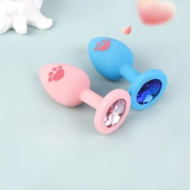 Cat Paw Anal Plug Adult Couple Games Butt Plug Erotic Product Penetration Anal Toy with Hairball Fox Tail Sex Toys for Men Women