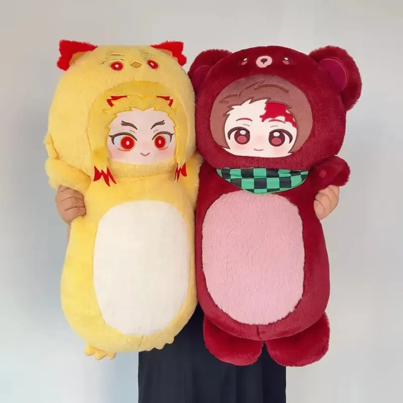 70cm Demon Slayer Plush Doll Toys Nezuko\\Tokito Muichiro\\Giyu Tomioka Long Body Hugging Plush Pillow Soft Anime Stuffed Animals