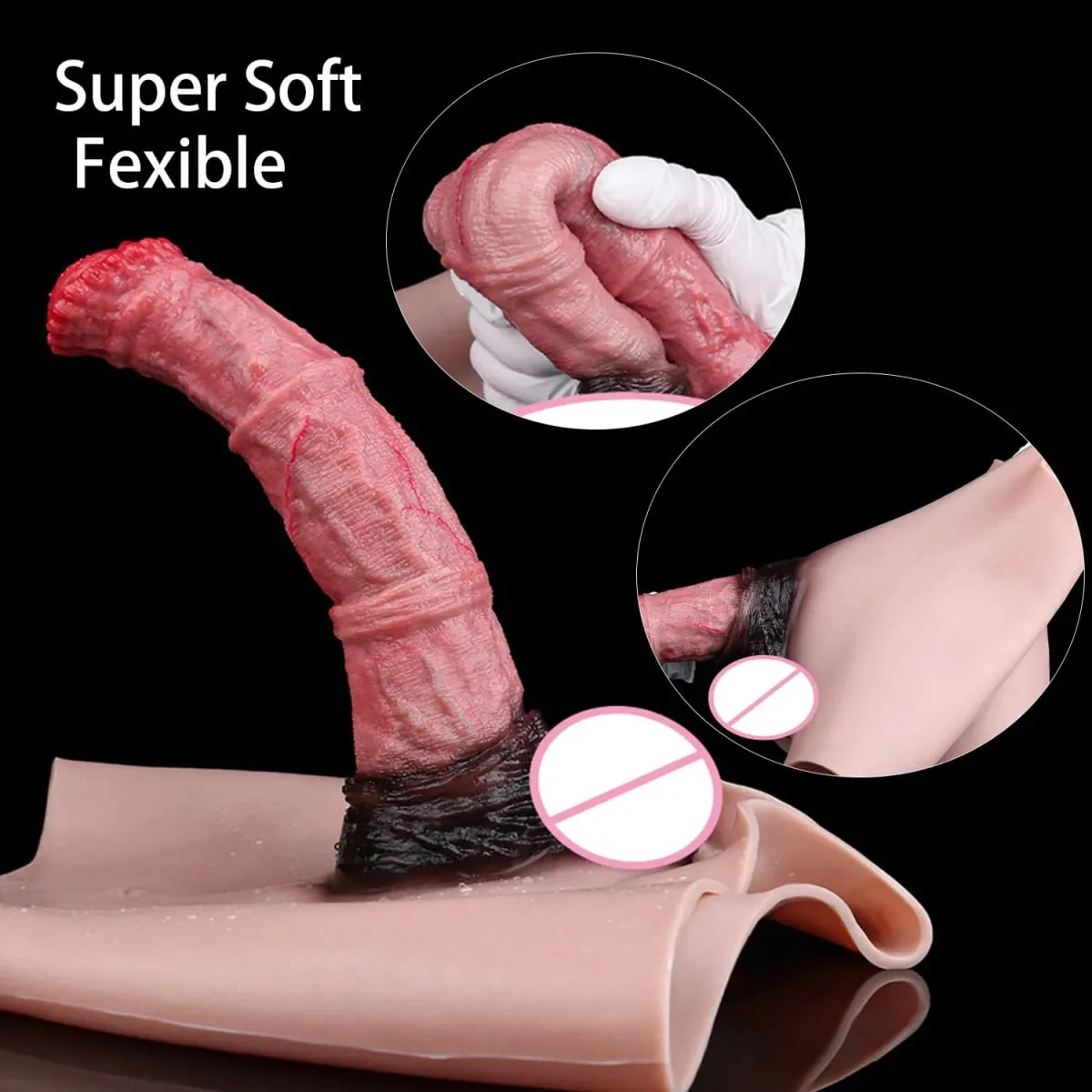 9.65 '' Manga Pênis Grande насадка на член Calças 18 + Brinquedo Sexual Masculino Wearable Macio Realista Oco Vibrador Calcinha Suprimentos Adultos