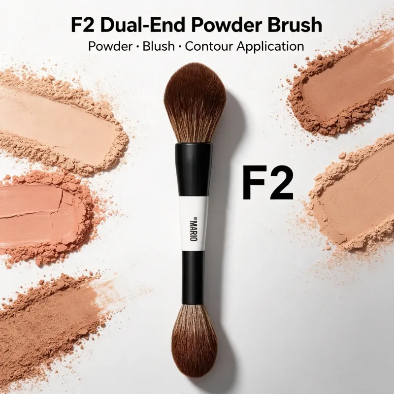 Soft Fiber Hair Cosmetic Brush Set - F1-F4 E1-E6 Series Makeup Brushes for Highlight Blush Ambient Glow - Premium Quality