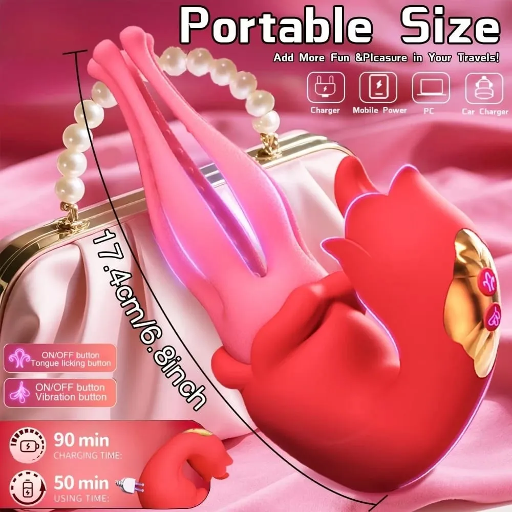 3in1 Tongue Licking Vibrator for Women G-spot Clitoral Stimulator Dildo Vagina Massager Female Masturbation Sex Toys Couple