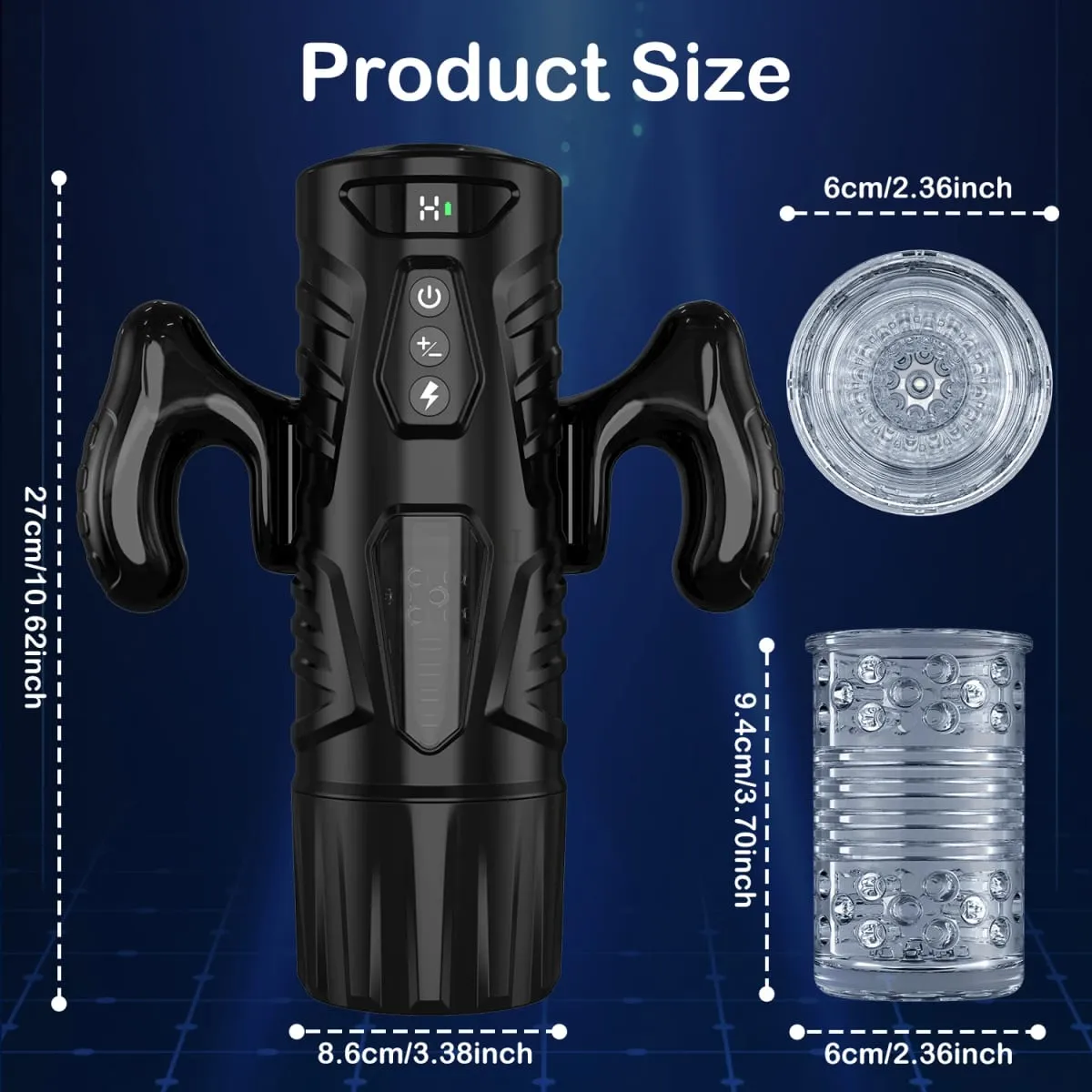 Automatic Masturbator for Men Telescopic Rotation Masturbation Cup with Handle Phone Stand Adult Goods Sex Toy for Men 18+