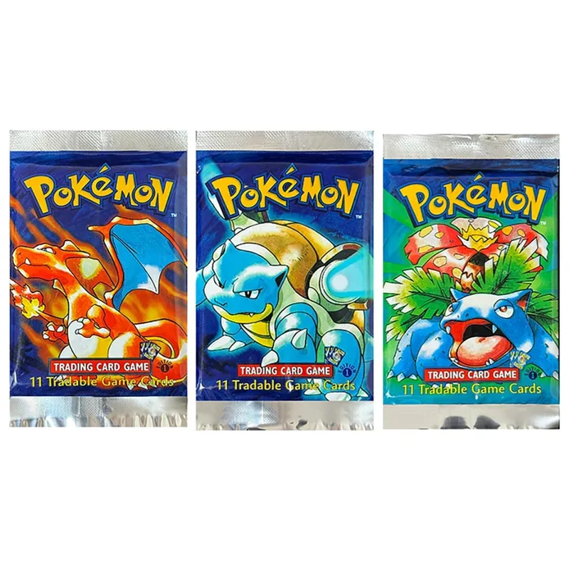 Pokémon Booster Packs Base Fossil Jungle 9 single bags 1 pack/11 Cards and Booster Box 3 1Box/36 Packs models Proxy Game Cards
