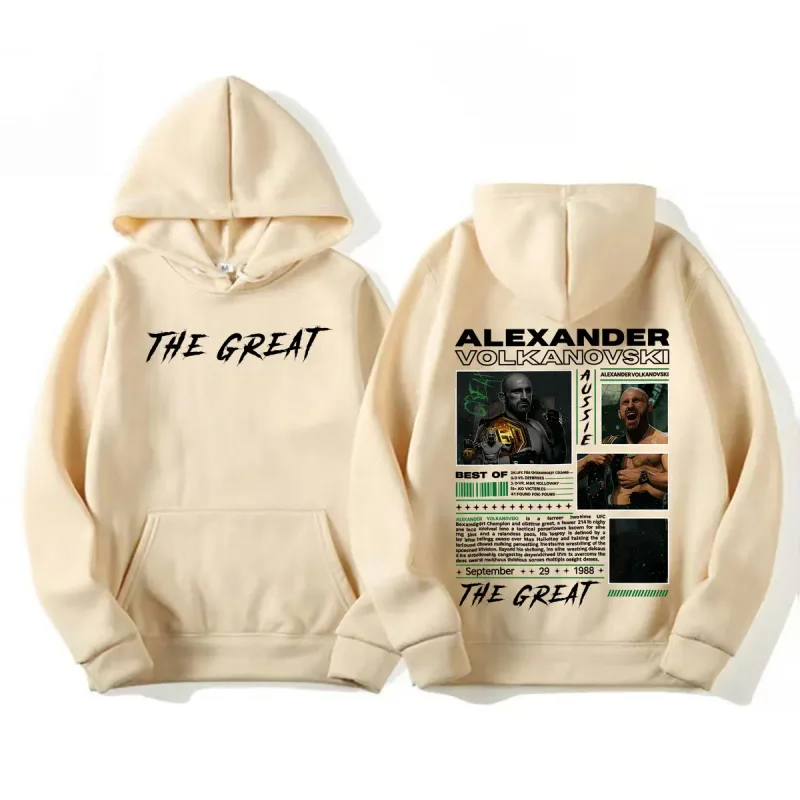 Alexander Volkanovski The Great Vintage Graphic Hoodies Men's Fashion Violence Aesthetic Sweatshirt Fleece Long Sleeve Pullovers