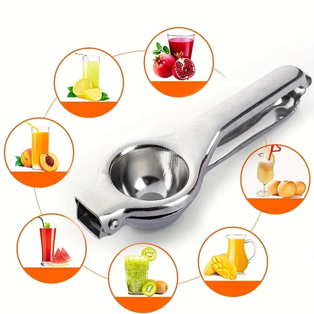 1pc Stainless Steel Lemon Juicer - Manual Efficient Juice Press Easy to Use for Home & Commercial Use Fits Various Fruits