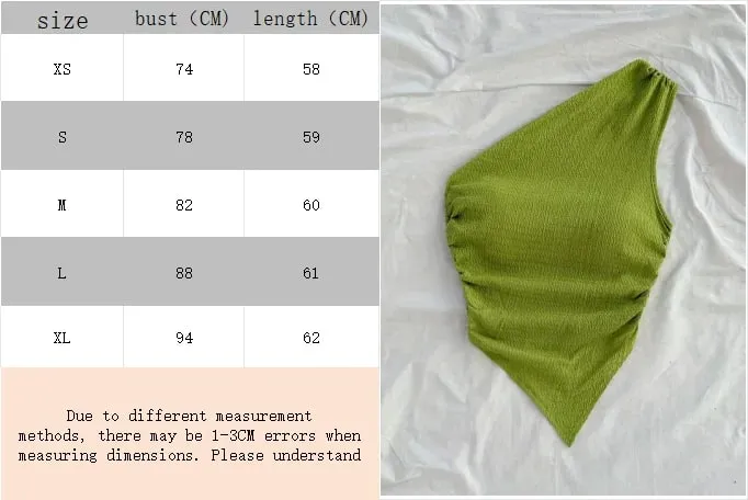 Women's Summer Holiday Asymmetrical Neckline Tank Top Cropped Top