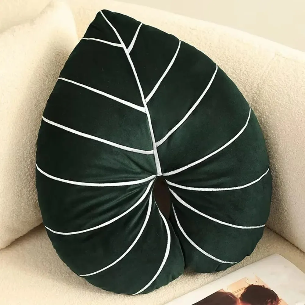 New Cartoon Creative Leaf Plush Toys Back Cushion Doll Green Plant Leaf Adult Pillow Cushion Home Indoor Decor Seat Pad