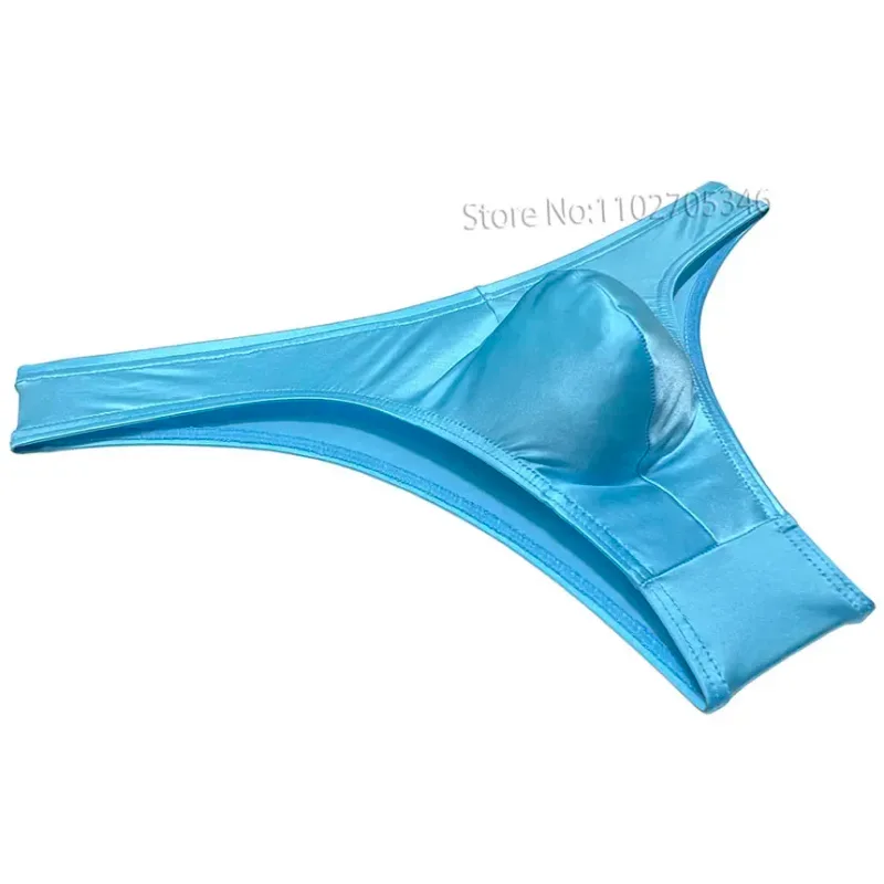 Silky Smooth Bikini Briefs Men's Enhance Pouch Micro Underwear Slip Sexy Beach Briefs Breathable Sissy Panties Pool