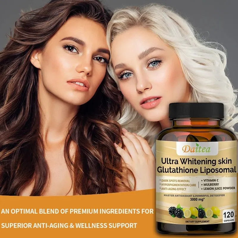 Liposome Glutathione with Vitamin C Helps Detoxify Whiten Skin and Antioxidant Anti-aging