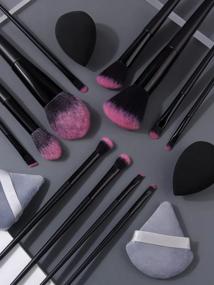 16PCS Professional Makeup Brush Set - Soft Fluffy Cosmetic Brushes for Foundation Powder Eyeshadow & Blending Beauty Tools