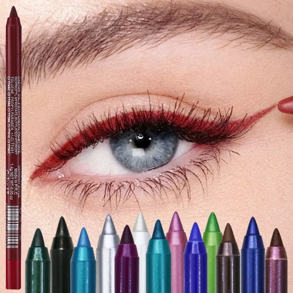 17 Colors Pearlescent Eyeliner Pencil Colorful Waterproof Long-lasting Matte Smooth Easy Wear Eyeshadow Eyeliner Pen Eyes Makeup