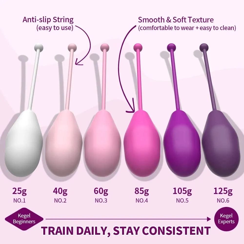 6 Set Safe Silicone Vaginal Tightening Balls Female Geisha Kegel Ball Tighten Ben Wa Vagina Muscle Trainer Sex Toy for Women
