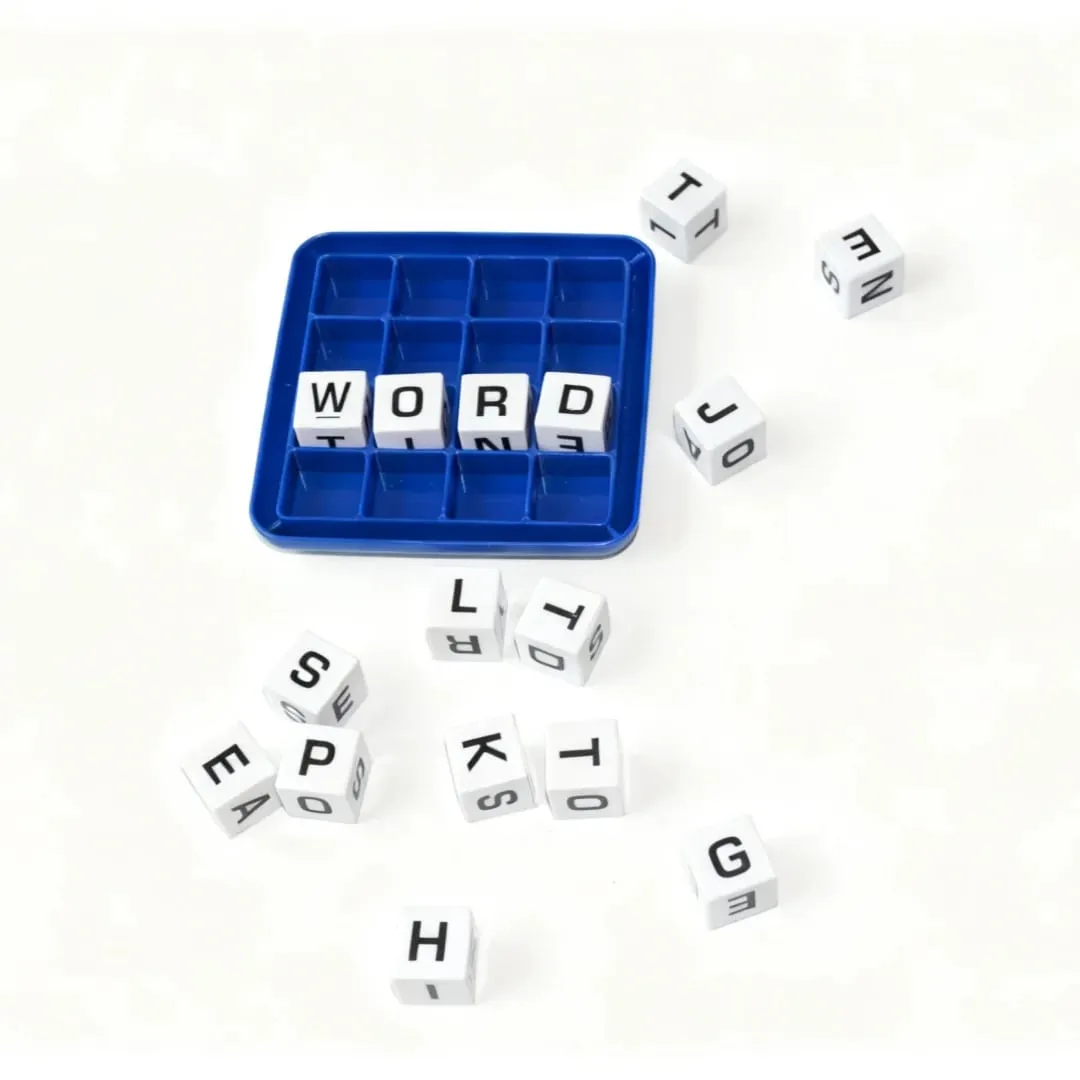 "Boggle: the Fast-Paced 3-Minute Word Search Dice Game" Word Spelling Game Dice Spelling Game Letter Puzzle Interactive Board Game Ideal for Parties Perfect as a Holiday Gift.
