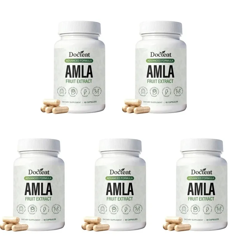 Docteat Amla Fruit Extract Capsules Immune Function Support Skin Health Support with Vitamin C B3 CoQ10 PQQ 60 Capsules