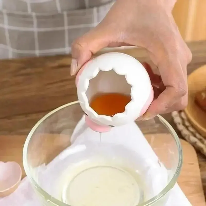 Funny Small Chick Separator Suitable Eggs Yolk White Separator Ceramics Creative Cartoon Eggs Kitchen Tools Home Cook Accessory