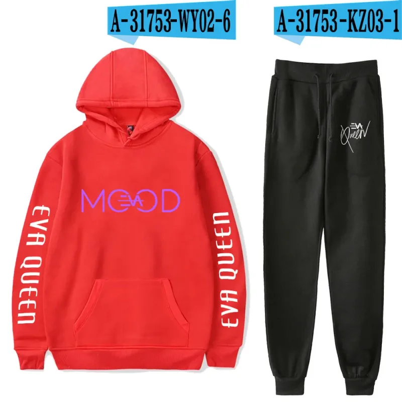 Hip Hop Comfortabel Eva Queen Print Sweatshirt Joggingbroek Pak Hoodies + Broek Pak Jongens/Meisjes 2 Delige Set Kleding