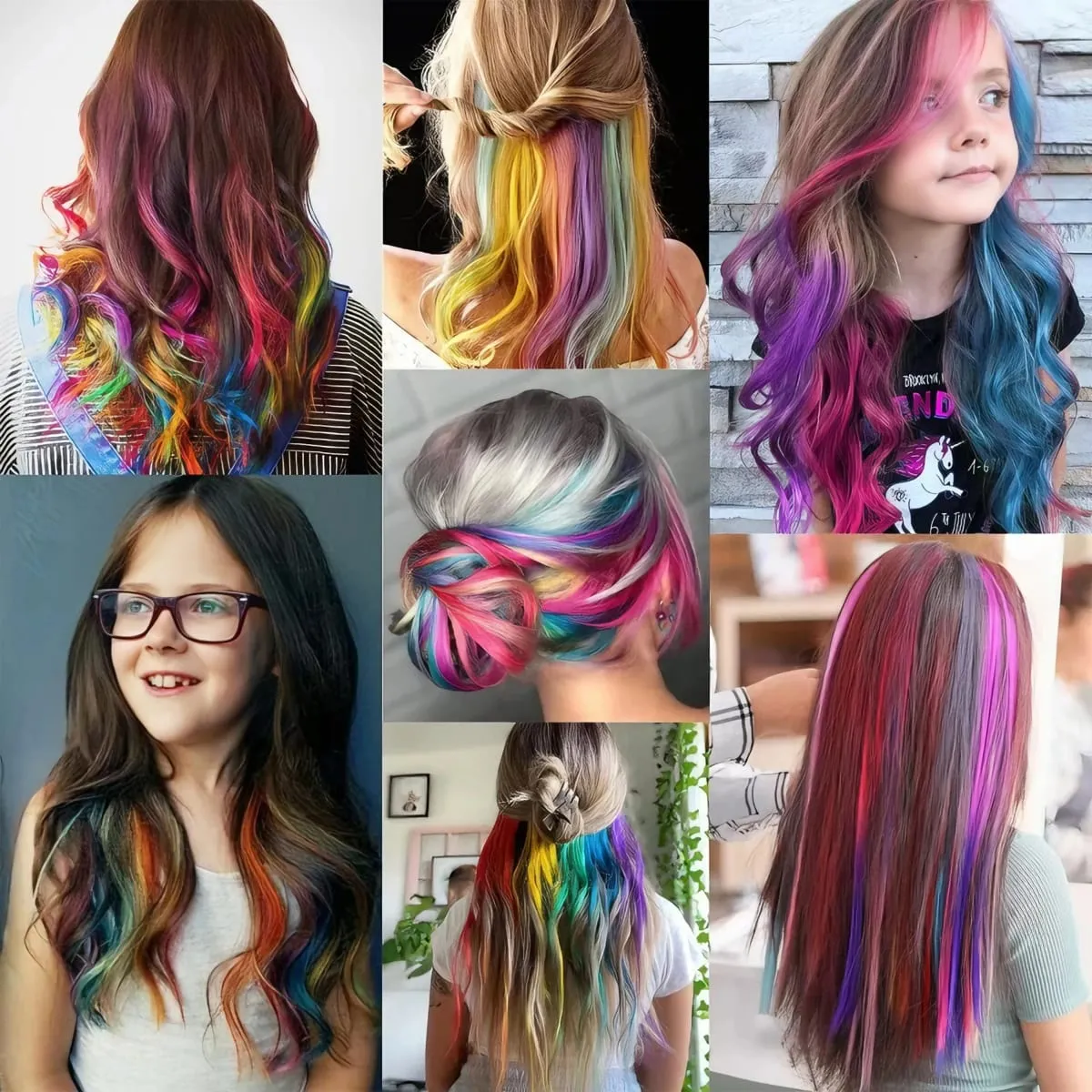 Perruques en liquidation | Perruques synthétiques à clips sans colle, 18 couleurs, économiques, pour Cosplay Lolita, usage quotidien