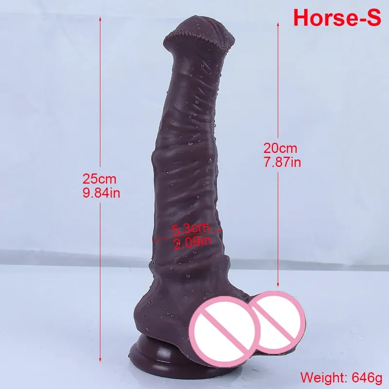 S/M/L Huge Dildo Realistic Animal Horse Penis High Simulation Sex Toys With Suction Cup Anal Plug for Adults Masturbation Orgasm
