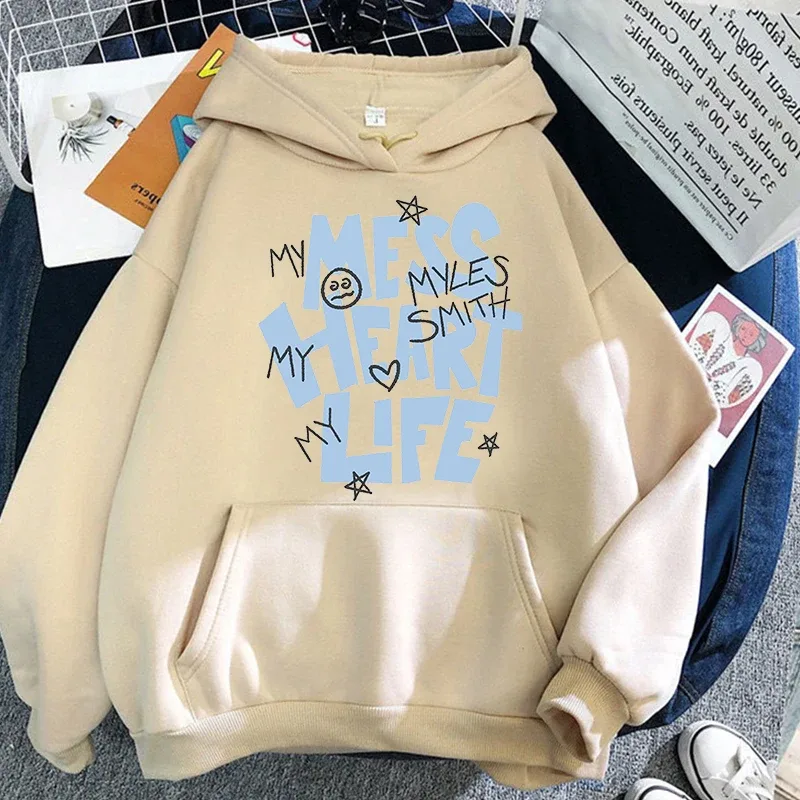 Myles Smith My Mess Tour Hoodies High Street with Hooded Long Sleeve Sweatshirts Hip Hop Unisex Casual Popular Trends Clothing