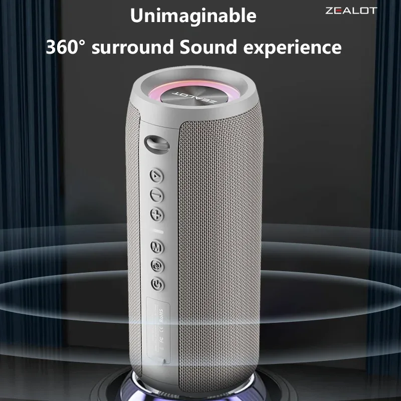 S51 Pro 40W haut-parleurs sans fil haut-parleur de caisson de basses Portable extérieur batterie 5200mAh 24 heures de lecture stéréo forte.