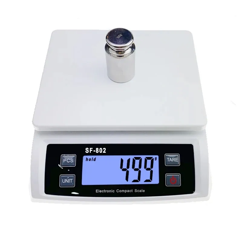 30kg/1g Digital Kitchen Food Scale 1g Precision LCD Display Electronic Balance Stainless Steel Platform Tare Function for Baking