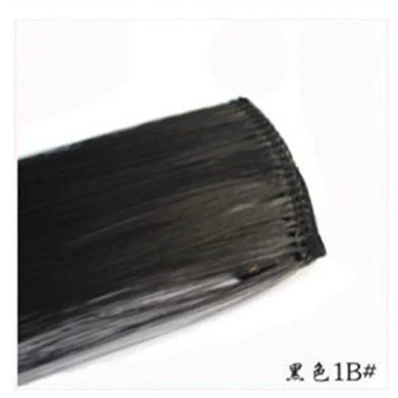 1Pc Ombre Color Clip In Hair Extension Heat Resistant Synthetic Hair Piece Colored Braids Hair Extensions Women Party Cosplay